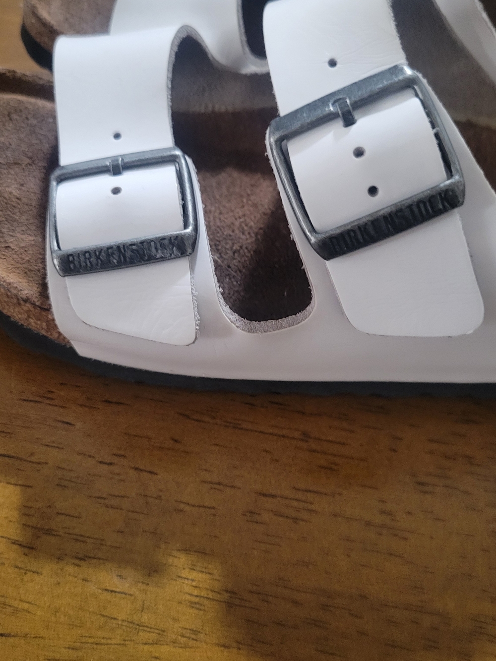 Birkenstock White Arizona Two-Strap Sandal - Women's